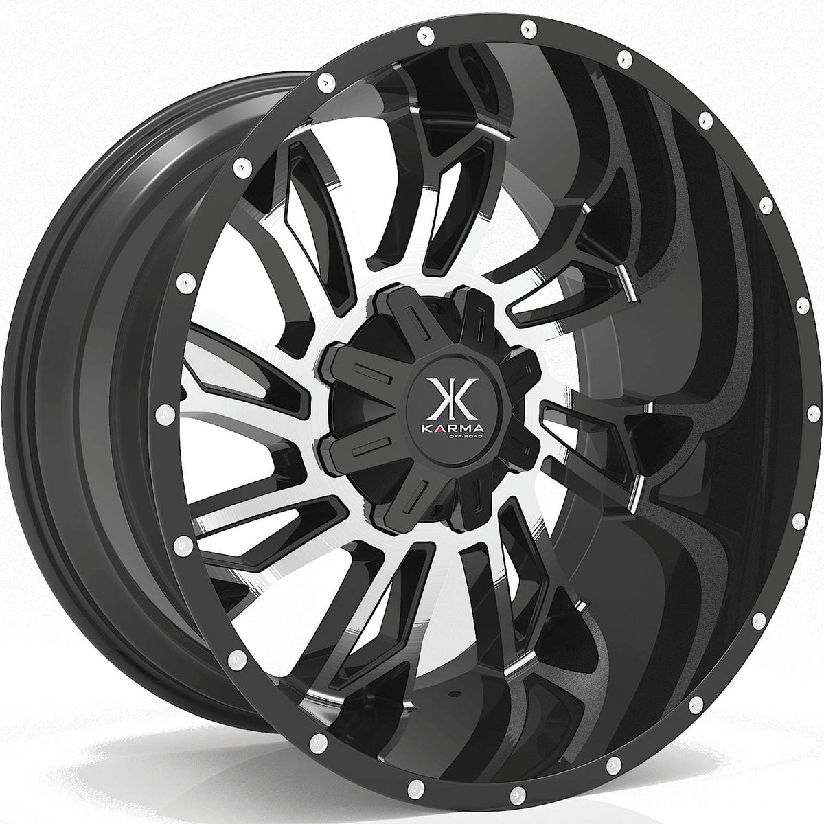 Karma Offroad K25 Black Machined Wheel