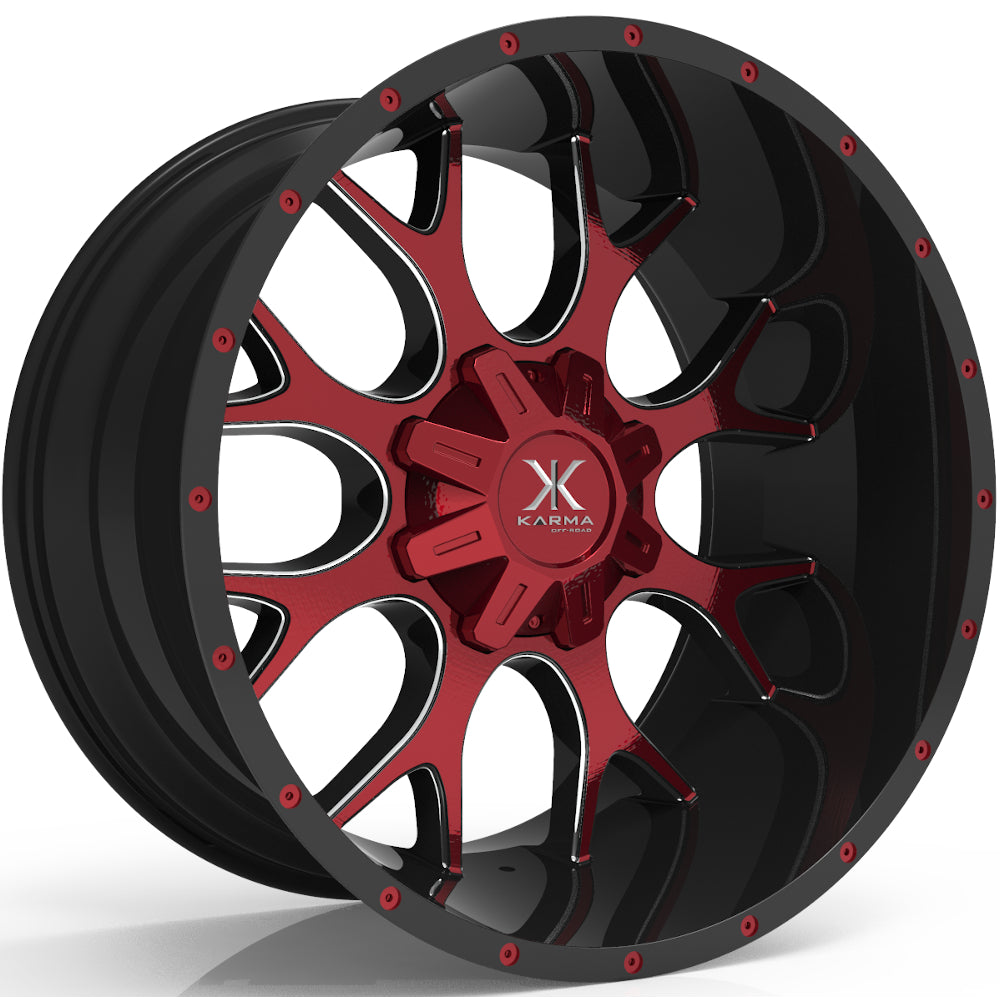 Karma Offroad K31 Black Red Machined Wheel