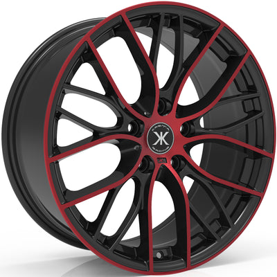 Karma Racing KR-102 Black Red Machined Wheel