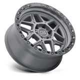 Black Rhino KELSO 17x9 -18 Battleship Gray with Black Ring   truck wheel