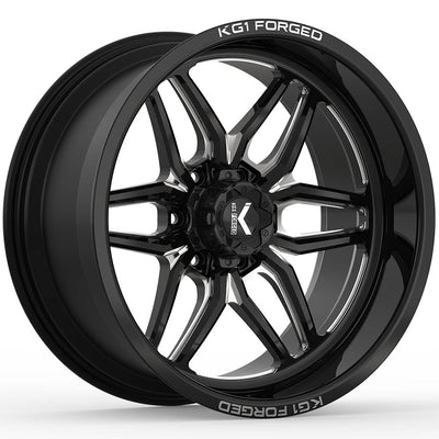 KG1 Forged Aristo Black Milled Wheel