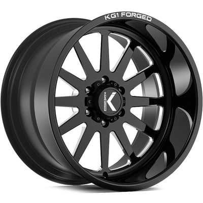 KG1 Forged Clockwork Black Milled Wheel
