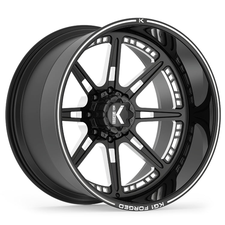 KG1 Forged Compass Black Milled Wheel