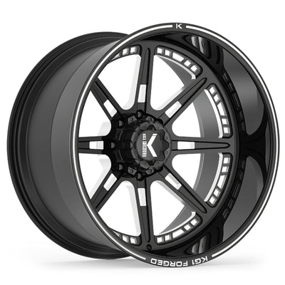 KG1 Forged Compass Black Milled Wheel