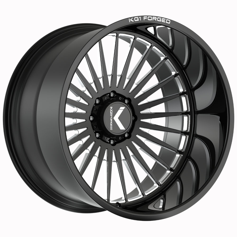 KG1 Forged Czar Black Milled Wheel