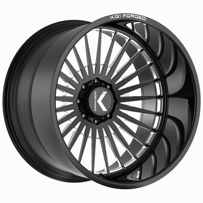KG1 Forged Czar Black Milled Wheel