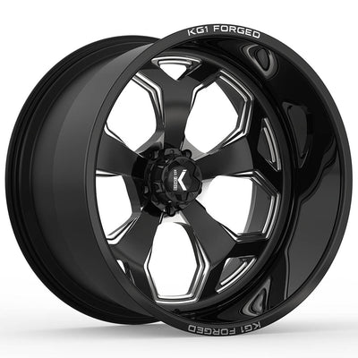 KG1 Forged Knox Black Milled Wheel