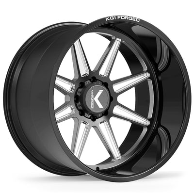 KG1 Forged Scuffle Black Milled Wheel