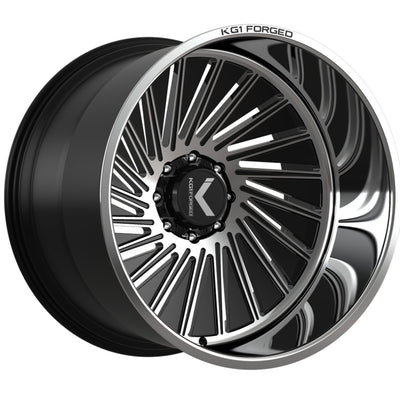 KG1 Forged Trance Black Milled Wheel