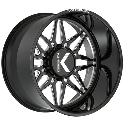 KG1 Forged Trickstar Black Milled Wheel