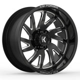 KG1 Forged Vile Black Milled Wheel