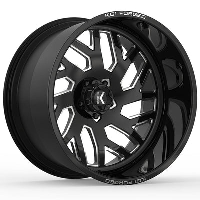 KG1 Forged Yaz Black Milled Wheel