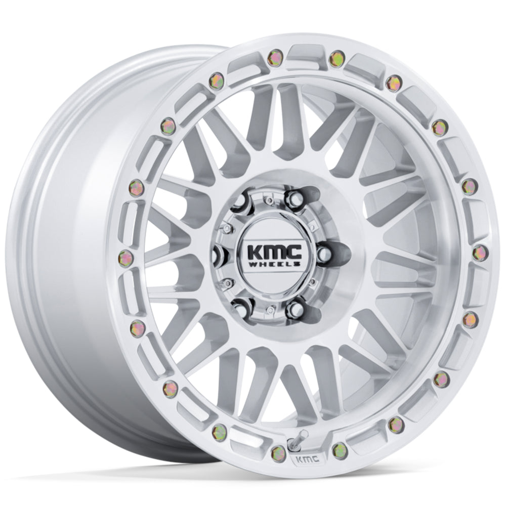 KMC KM555 Silver Machined Wheel