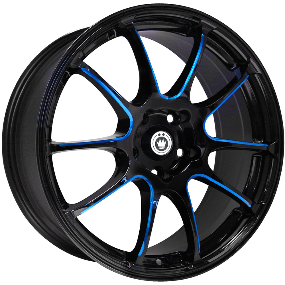 Konig Illusion Black Blue Machined Wheel