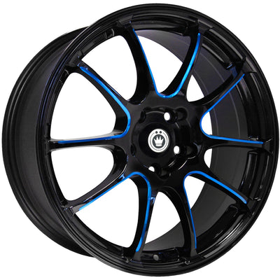 Konig Illusion Black Blue Machined Wheel