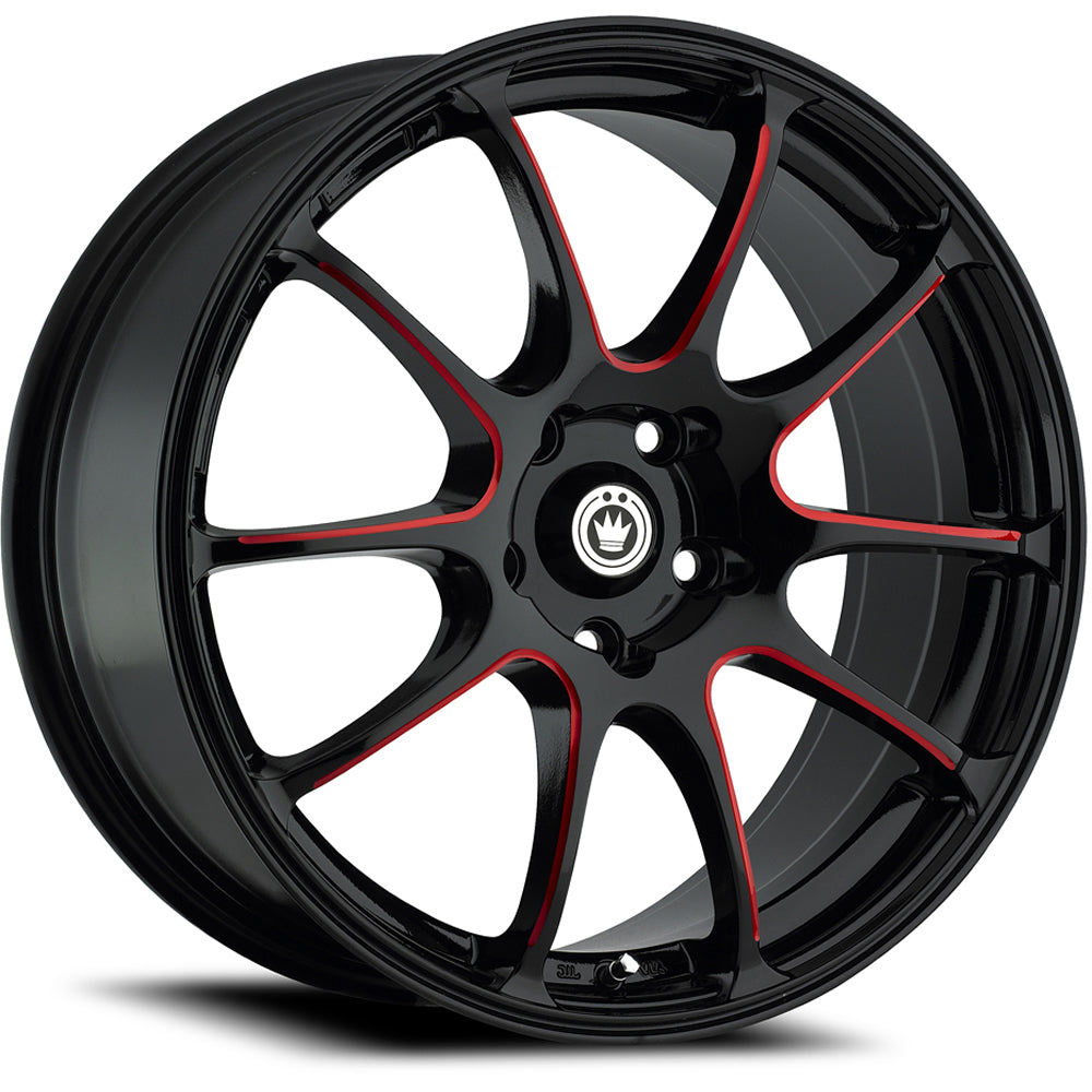 Konig Illusion Black Red Machined Wheel