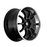 Konig Lightning Black Wheel - angled view