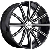 Kraze Passion Black Machined Wheel