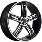 Kraze Ravish Black Machined Wheel