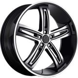 Kraze Ravish Black Machined Wheel