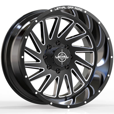 Lethal Offroad LT01 Black Milled Wheel