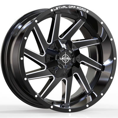 Lethal Offroad LT04 Black Milled Wheel