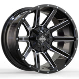 Lethal Offroad LT05 Black Milled Wheel