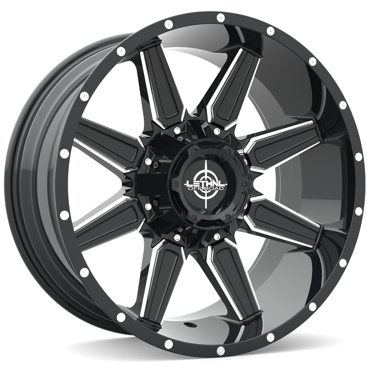 Lethal Offroad LT06 Black Milled Wheel