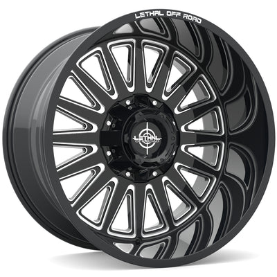 Lethal Offroad LT07 Black Milled Wheel