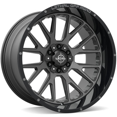Lethal Offroad LT08 Black Machined Wheel
