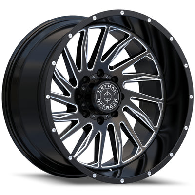 Lethal Offroad LT12 Black Milled Wheel
