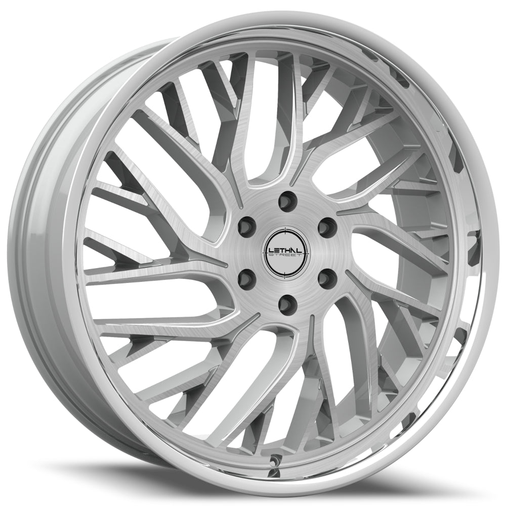 Lethal Street LS01 Silver Brushed Wheel