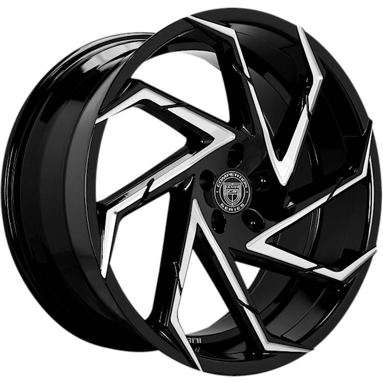 Lexani Cyclone Black Machined Wheel