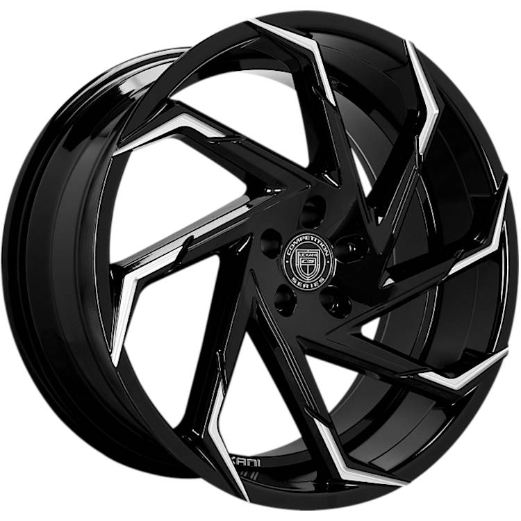 Lexani Cyclone Black Machined Wheel