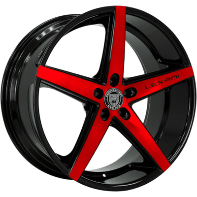 Lexani R-Four Black Red Brushed Wheel
