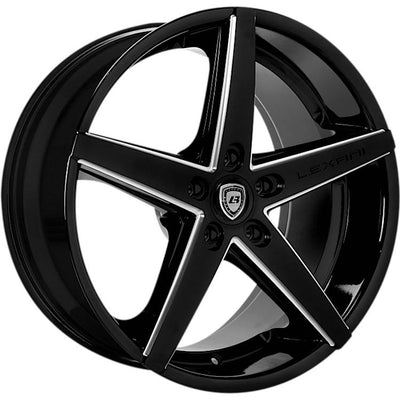 Lexani R-Four Black Milled Wheel
