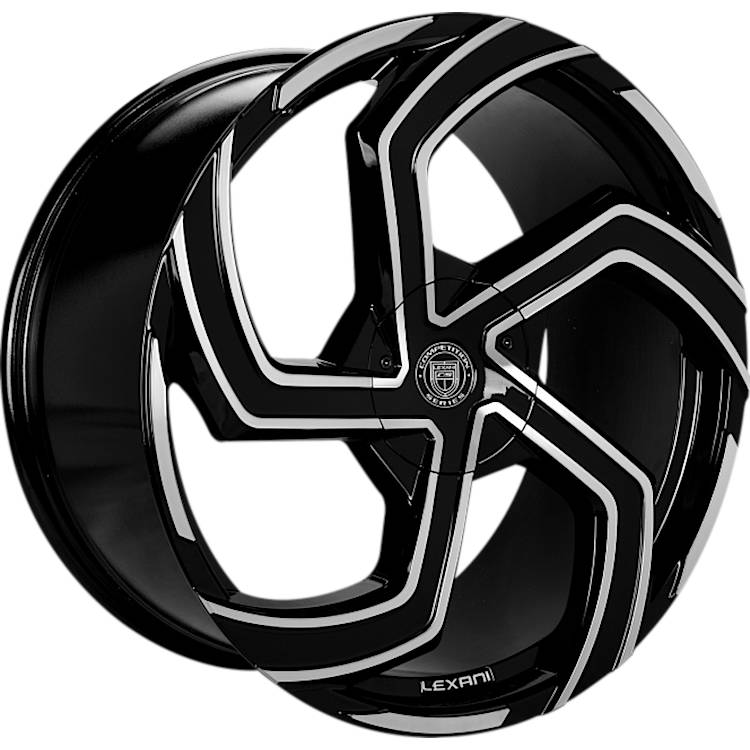 Lexani Swift-5 Black Machined Wheel