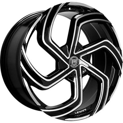 Lexani Swift-6 Black Machined Wheel
