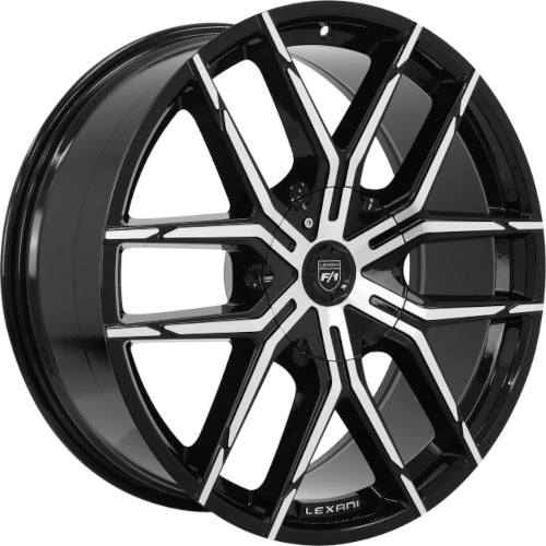 Lexani Vertigo Black Machined Wheel
