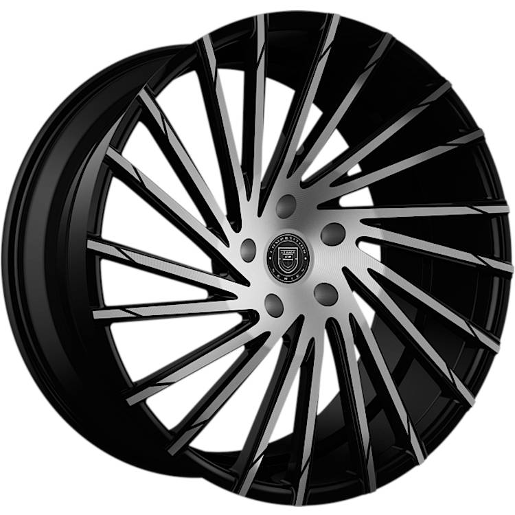 Lexani Wraith Black Machined Wheel