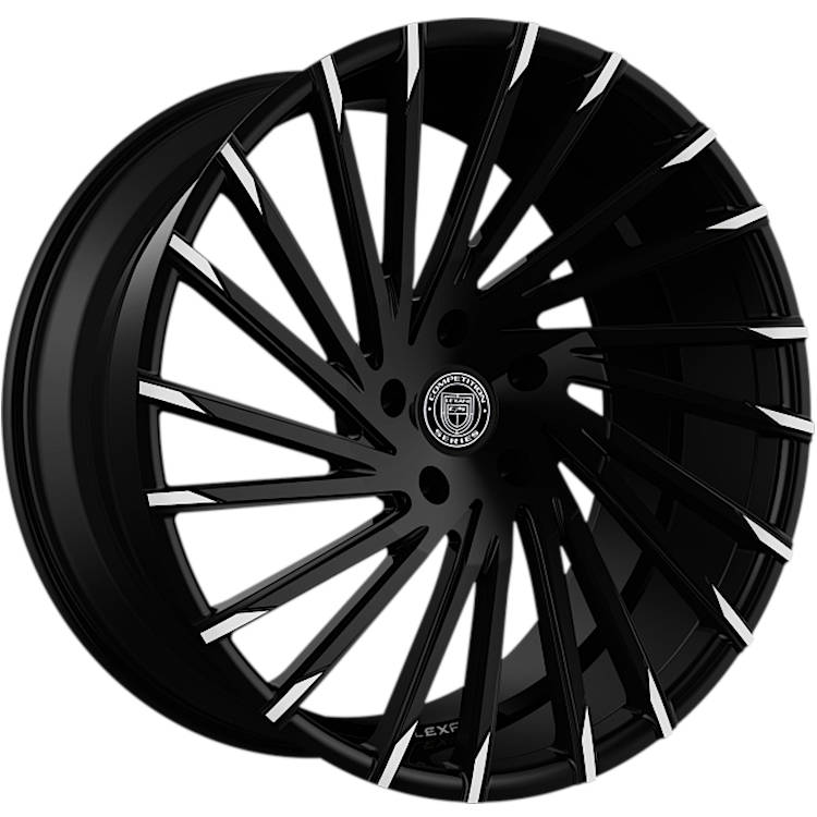 Lexani Wraith Black Machined Wheel