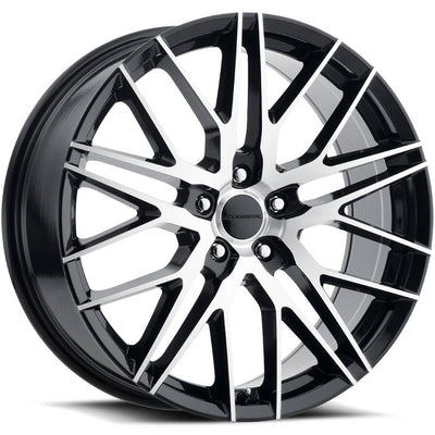 Liquid Metal Fin Black Machined Wheel