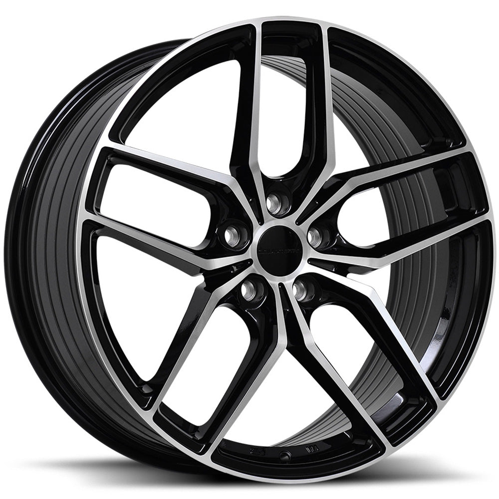 Liquid Metal Rotary Black Machined Wheel