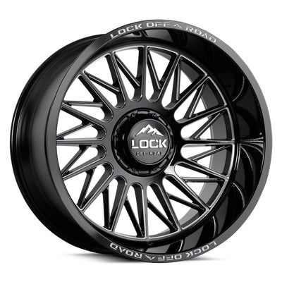 Lock Offroad Wheels Assault Black Milled Wheel