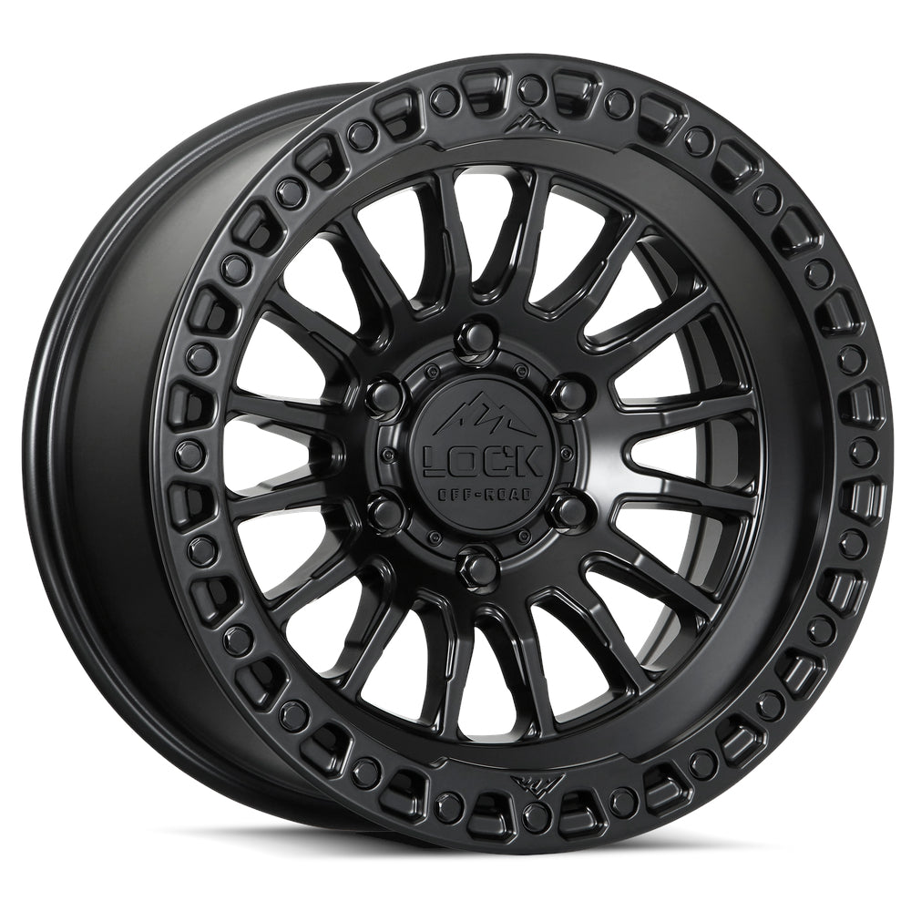 Lock Offroad Wheels Grit Matte Black Wheel
