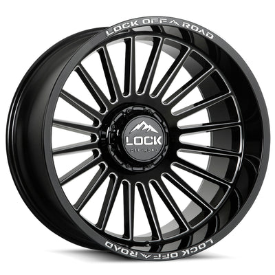 Lock Offroad Wheels Invasion Black Milled Wheel