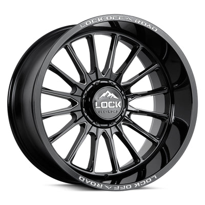 Lock Offroad Wheels Striker Black Milled Wheel