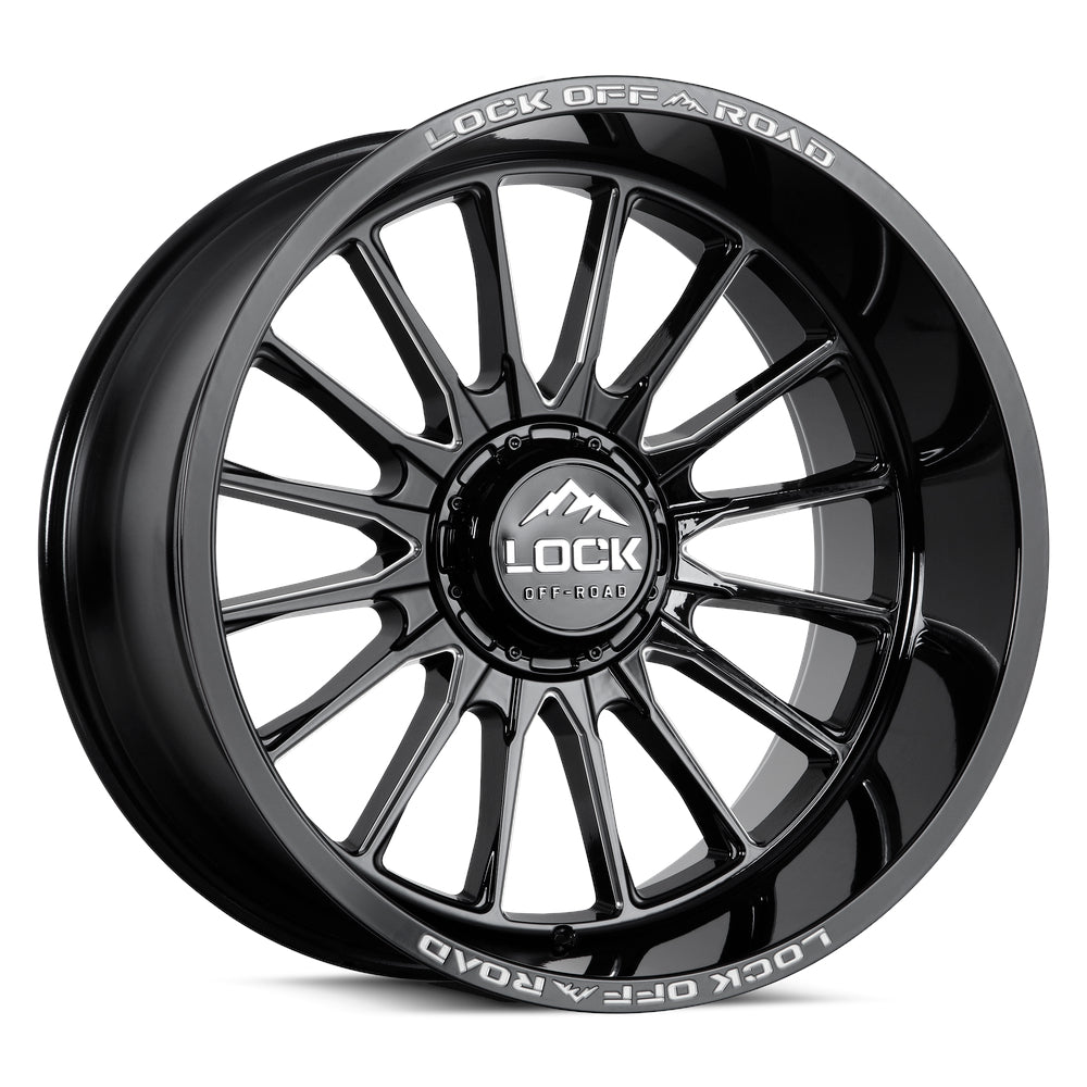 Lock Offroad Wheels Striker Black Milled Wheel