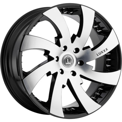 Luxxx Alloys LUX12 Black Machined Wheel