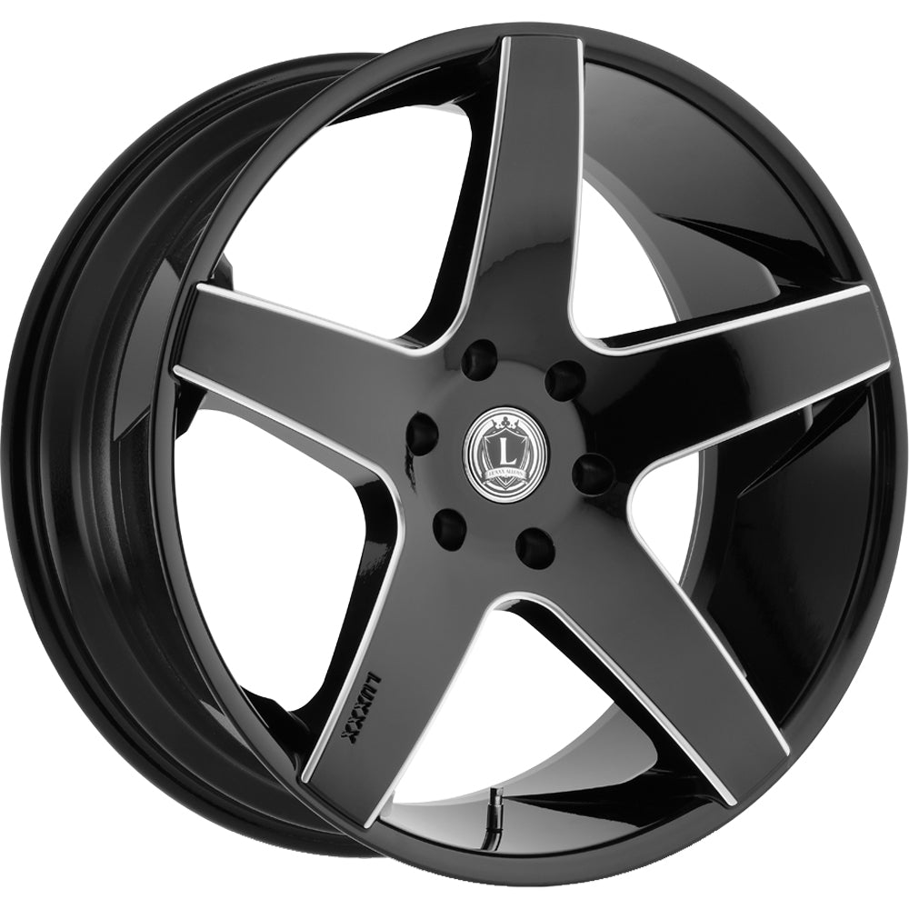 Luxxx Alloys LUX15 Black Milled Wheel